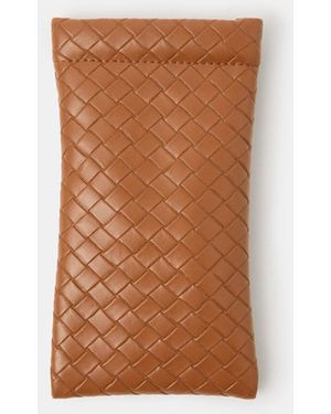 Accessorize Woven Sunglasses Pouch - White