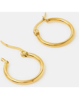 Accessorize Stainless Steel Small Hoop Earrings - Metallic