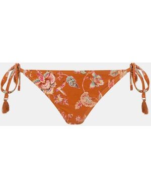 Accessorize Floral Print Tie Side Bikini Bottoms - White