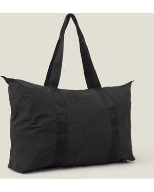 Accessorize Nylon Packable Travel Weekender Bag - Black