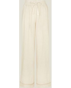 Accessorize Wide Leg Beach Trousers - Natural