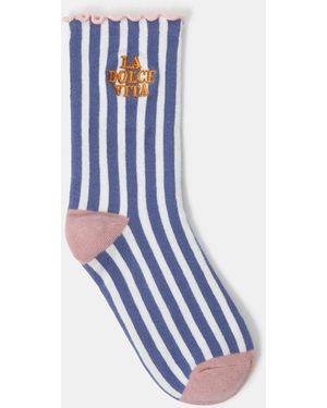 Accessorize Dolce Vita Stripe Socks - Blue