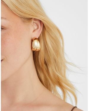 Accessorize Chunky Twist Hoop Earrings - Natural