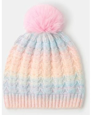 Accessorize Ombré Bobble Beanie Hat - Pink