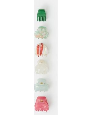 Accessorize 6-Pack Mini Resin Claw Clips - White