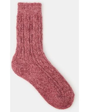 Accessorize Shimmer Knitted Bed Socks - Pink