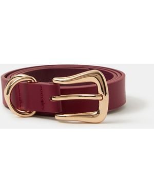 Accessorize Western Buckle Belt - Red