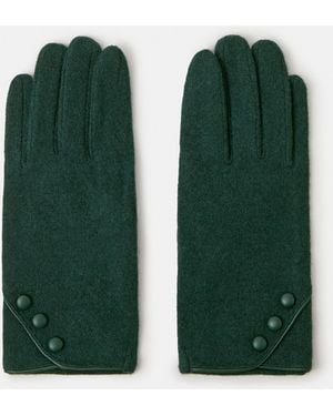 Accessorize Plain Wool Gloves - Green