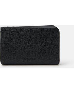 Accessorize Faux Leather Zip Purse - Black
