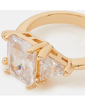 Accessorize Triple Cubic Zirconia Engagement Ring - Natural