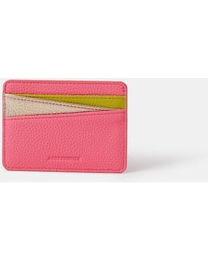 Accessorize Curved Colour Block Card Holder - Pink