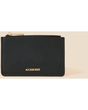 Accessorize Pu Zip Card Holder - Natural