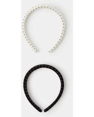 Accessorize 2-Pack Polka Dot Headbands - White