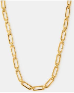 Accessorize Stainless Steel Chunky Link Necklace - Metallic