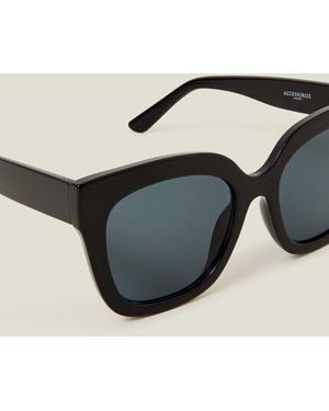 Accessorize Chunky Cat Eye Sunglasses - Metallic