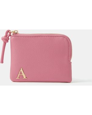 Accessorize Initial Coin Purse - Pink