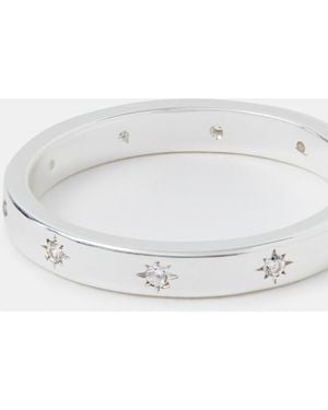 Accessorize Sterling-Plated Star Ring - White
