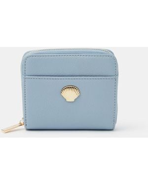 Accessorize Shell Compact Purse - Blue