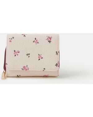 Accessorize Floral Print Purse - Natural