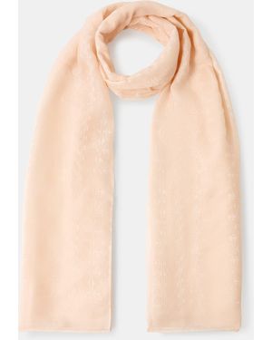 Accessorize Stitch Detail Lightweight Scarf - Natural