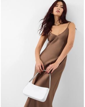 Accessorize Satin Shoulder Bag - Brown