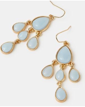 Accessorize Resin Stone Chandelier Drop Earrings - White