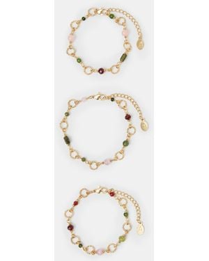 Accessorize 3-Pack Beaded Bracelets - White