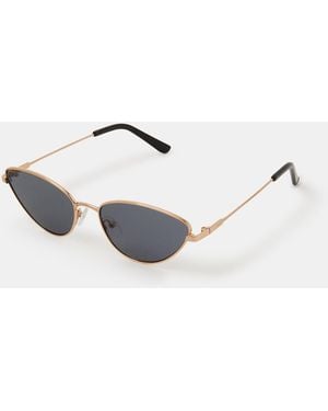 Accessorize Metal Cat Eye Sunglasses - White