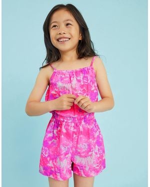 Accessorize Tie Dye Strappy Playsuit - Pink
