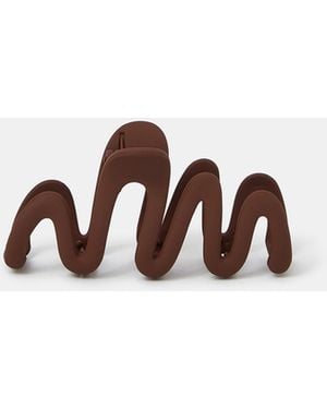 Accessorize Large Wiggle Claw Clip - Brown