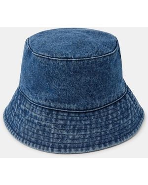 Accessorize Washed Denim Bucket Hat - Blue