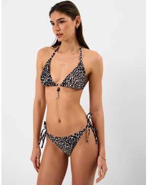 Accessorize Print Tie Side Bikini Bottoms - Natural
