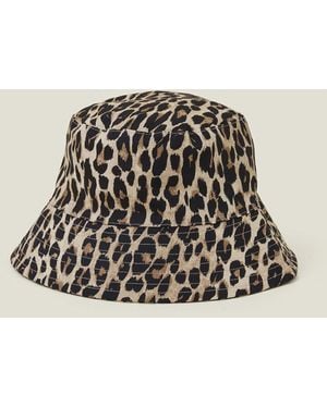 Accessorize Leopard Print Bucket Hat - Multicolour