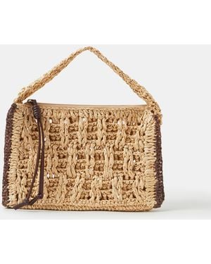 Accessorize Woven Handheld Bag - Metallic