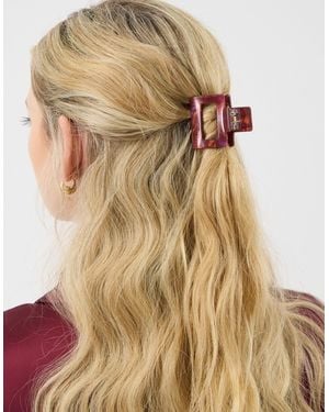 Accessorize 4-Pack Iridescent Square Claw Clips - Brown