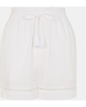 Accessorize Lace Trim Beach Shorts - White
