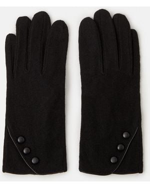Accessorize Plain Wool Gloves - Black