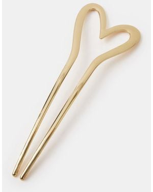 Accessorize Heart French Hair Pin - White