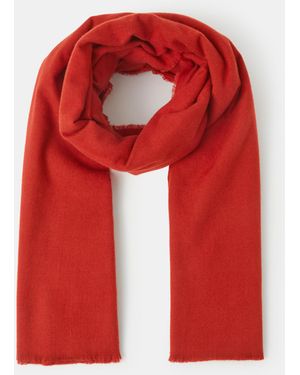 Accessorize Super Soft Plain Blanket Scarf - Red