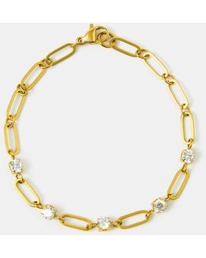 Accessorize 14Ct-Plated Paperclip Chain Bracelet - Metallic