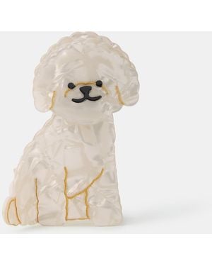 Accessorize Bichon Frise Dog Claw Clip - White