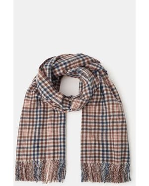 Accessorize Check Print Blanket Scarf - White