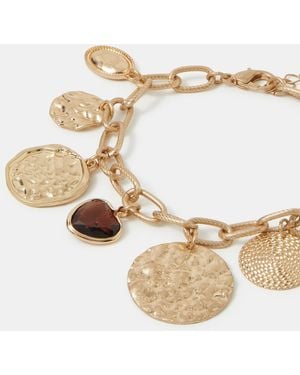 Accessorize Coin Charm Bracelet - Natural