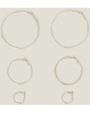 Accessorize 3-Pack Hoop Earrings - Blue