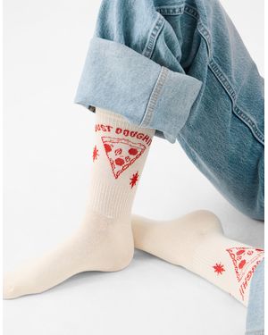 Accessorize Just Dough It Pizza Socks - Blue