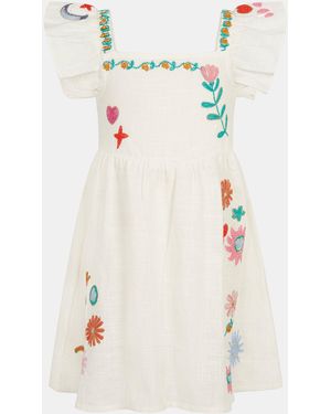 Accessorize Embroidered Cotton Dress - Multicolour