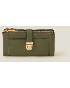 Accessorize Pu Push Lock Wallet - Green