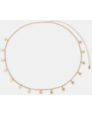 Accessorize Coin Charm Belly Chain - White