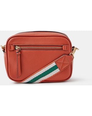 Accessorize Zip Front Crossbody Bag - Red