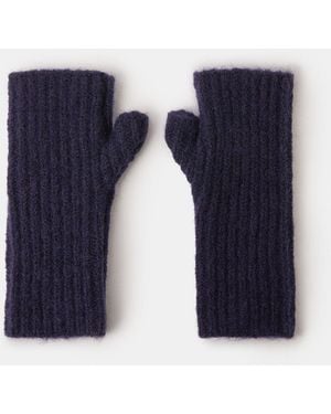 Accessorize Rib Knit Wrist Warmers - Blue